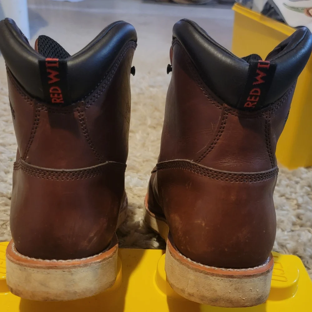 Men's Brown Leather Boots - Picture 4 of 6